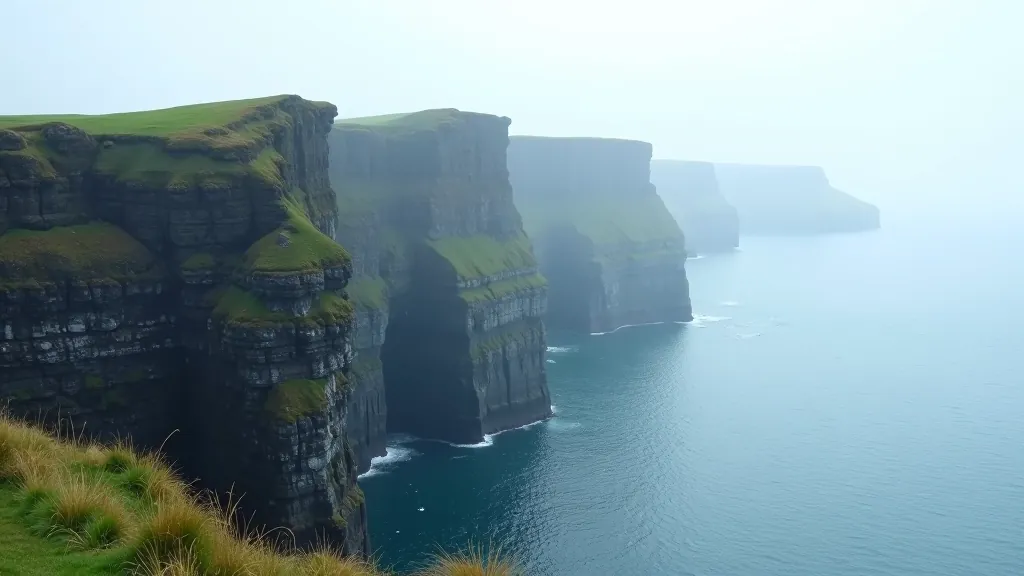 Towering cliff faces rising from ocean, one of Ireland's highest and most dramatic coastal formations